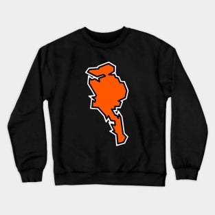 Quadra Island in Tangerine Orange - Solid Simple Silhouette - Quadra Island Crewneck Sweatshirt